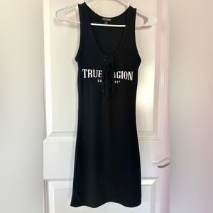 True Religion Knitted Dress, Strap Front With Logo Front Women’s XS